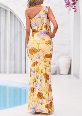 Women's Summer One-Shoulder Floral Sleeveless