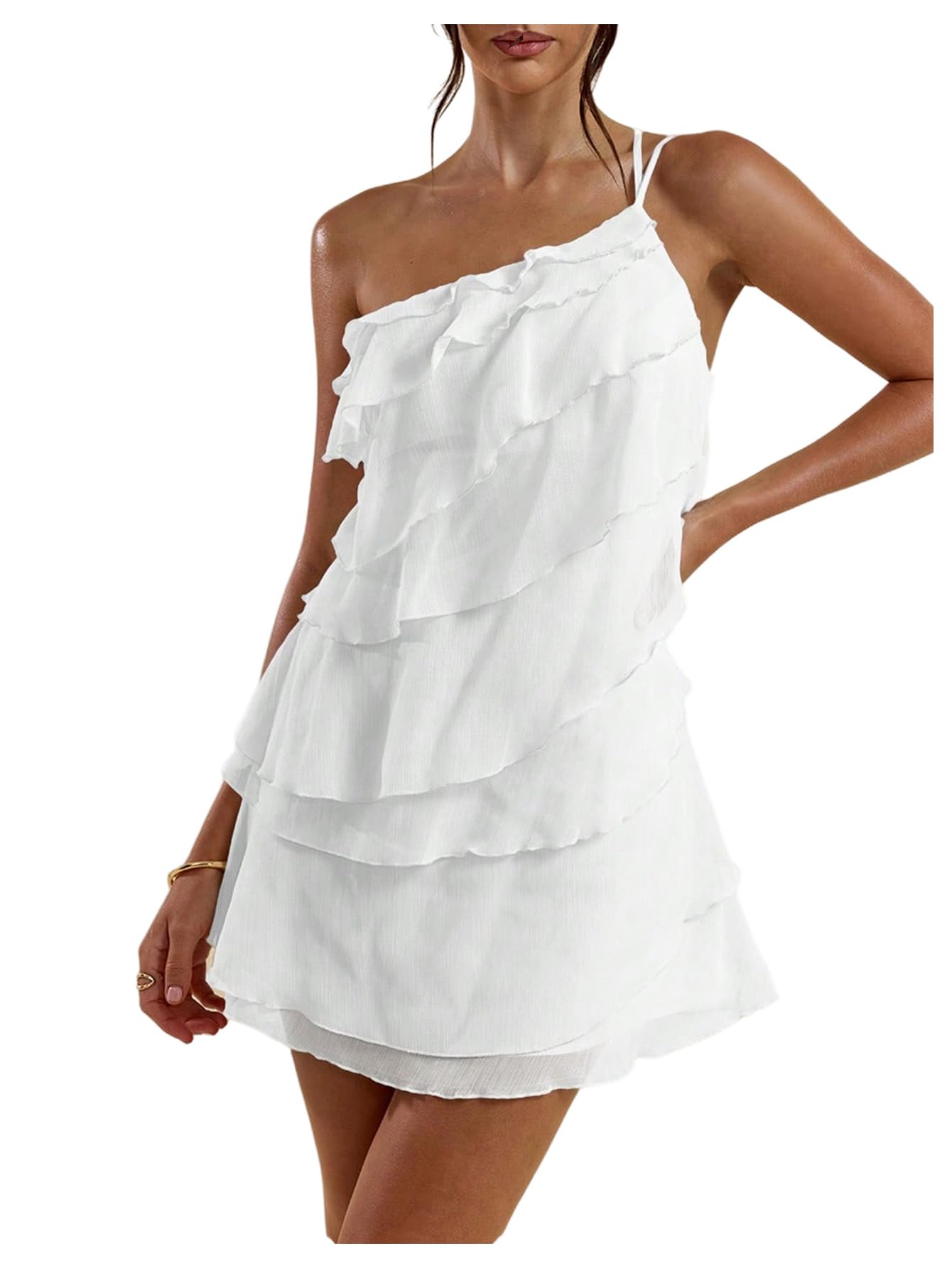 Mesh Layered Backless Mini Vacation Party Sundress