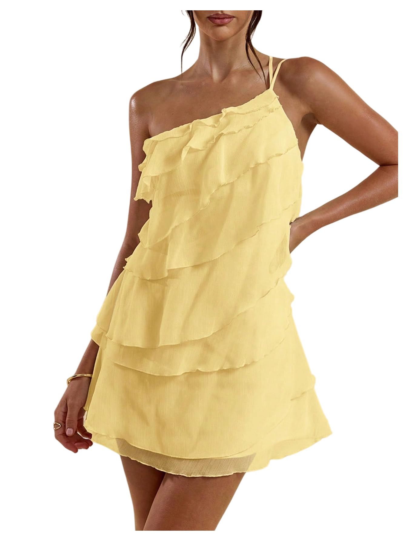 Mesh Layered Backless Mini Vacation Party Sundress