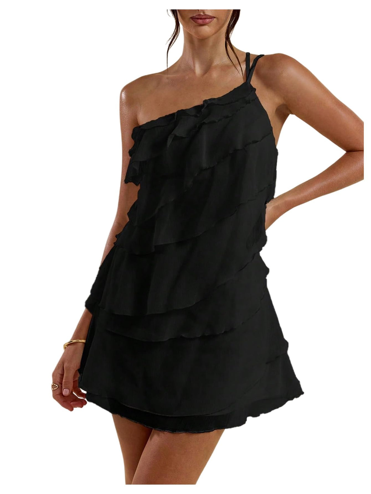 Mesh Layered Backless Mini Vacation Party Sundress