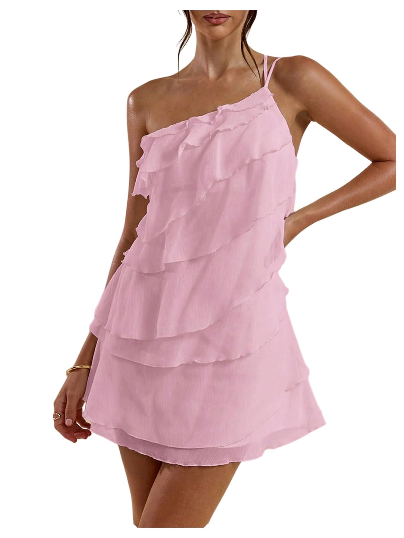Mesh Layered Backless Mini Vacation Party Sundress