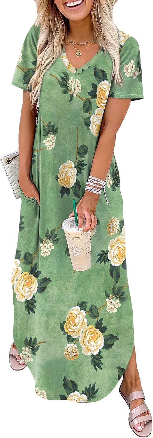 Women's 2026 Summer Short Sleeve Maxi Vacation Beach