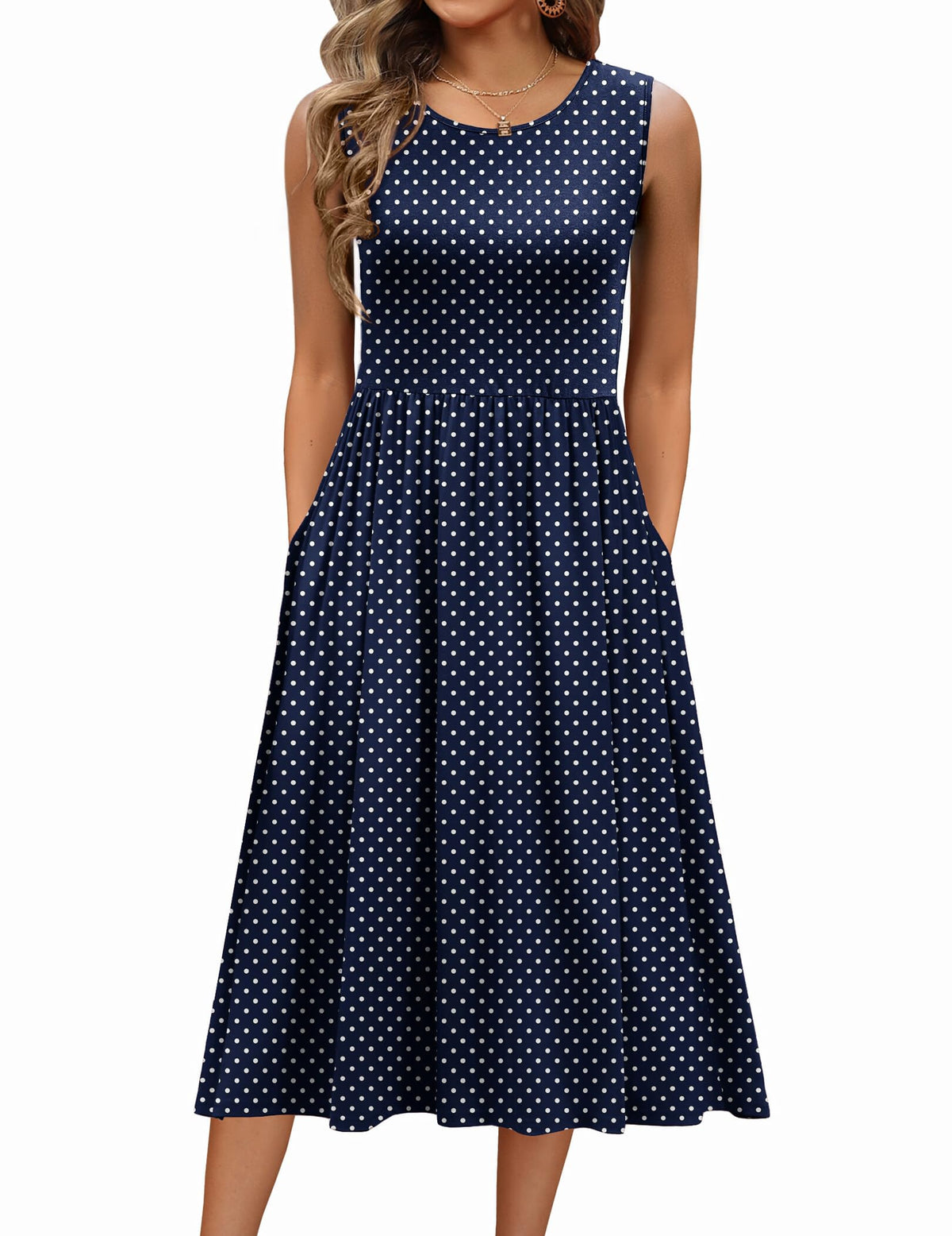 Women's 2026 Summer Sleeveless Floral A-Line Casual Loose T-Shirt Midi