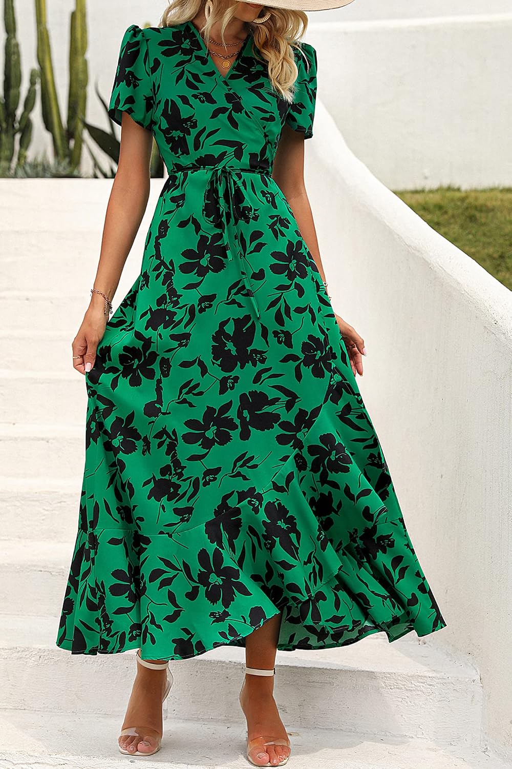 Women's Summer Boho Floral Short Sleeve
