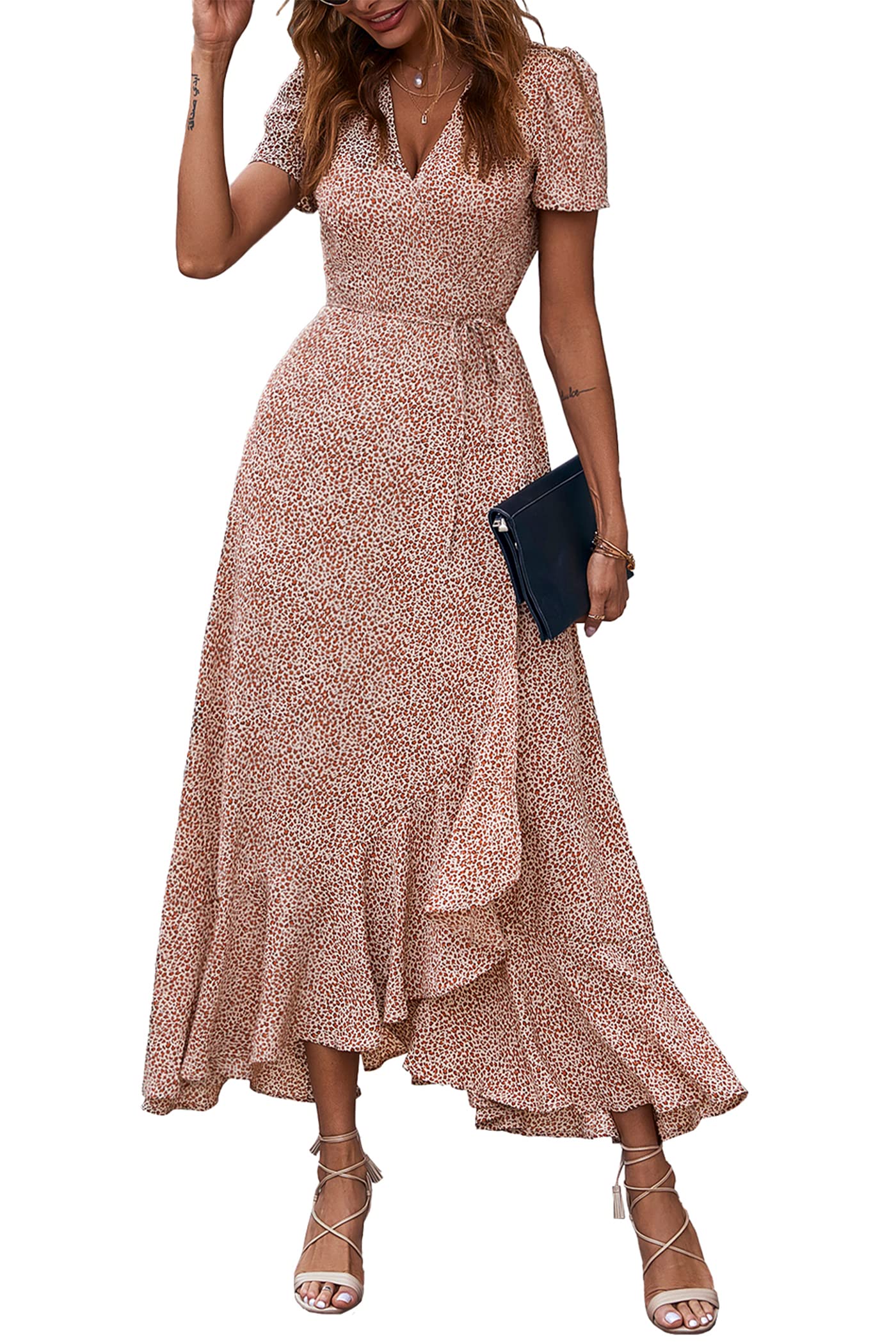Women's Summer Boho Floral Short Sleeve
