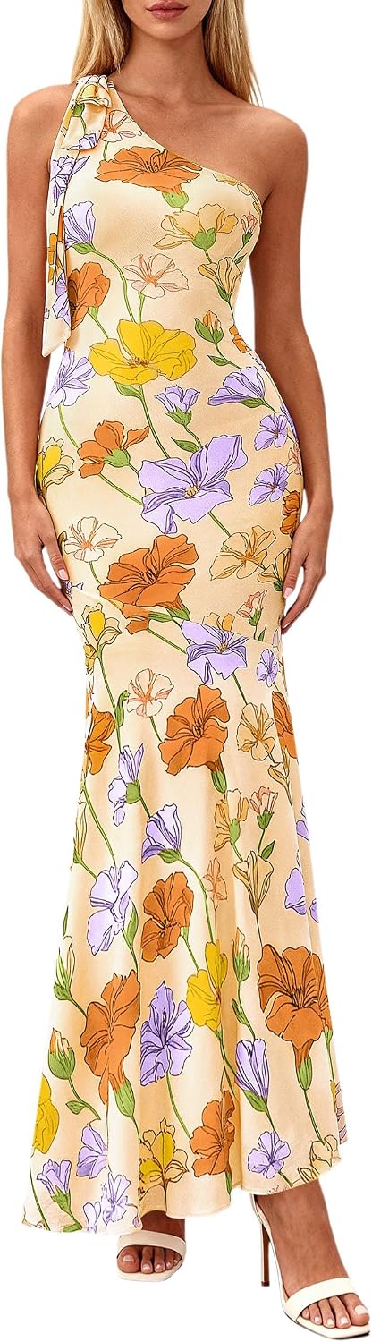 Women's Summer One-Shoulder Floral Sleeveless
